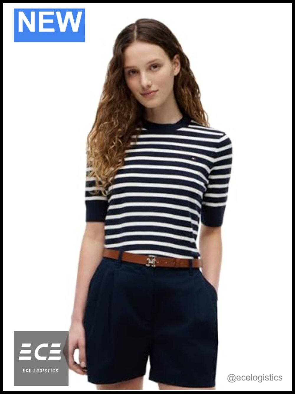 Tommy Hilfiger Short Sleeve Cotton Crew Neck Sweater Lightweight Pullover